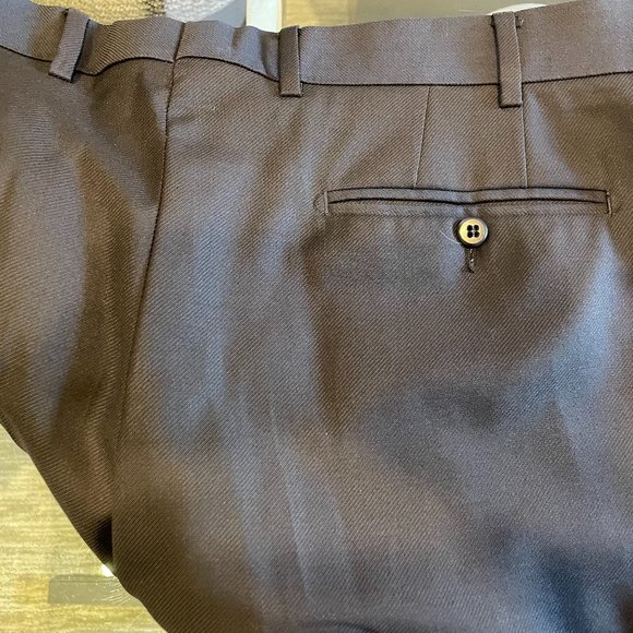 BLACK MENS DRESS PANT ZANELLA. ITALIAN MANUFACTURED - Picture 5 of 6